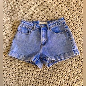 PacSun blue Jean mom cuff shorts